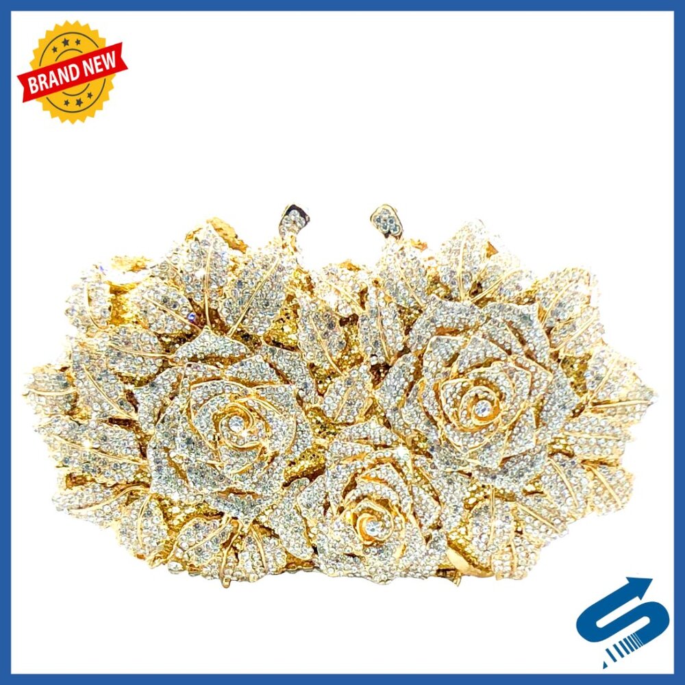 Crystal Evening Clutch Elegant Formal Party Wedding Rhinestone Purse